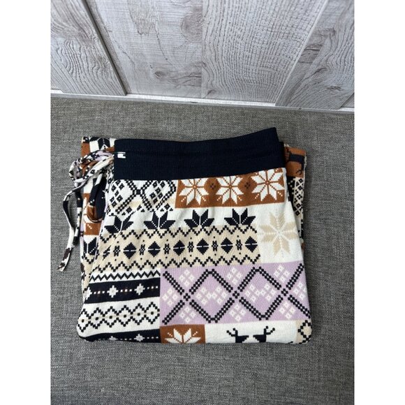 Maurices Womens Sleepwear Pajama Pants Large Elastic Waist Nordic Winter Pattern - Picture 3 of 7